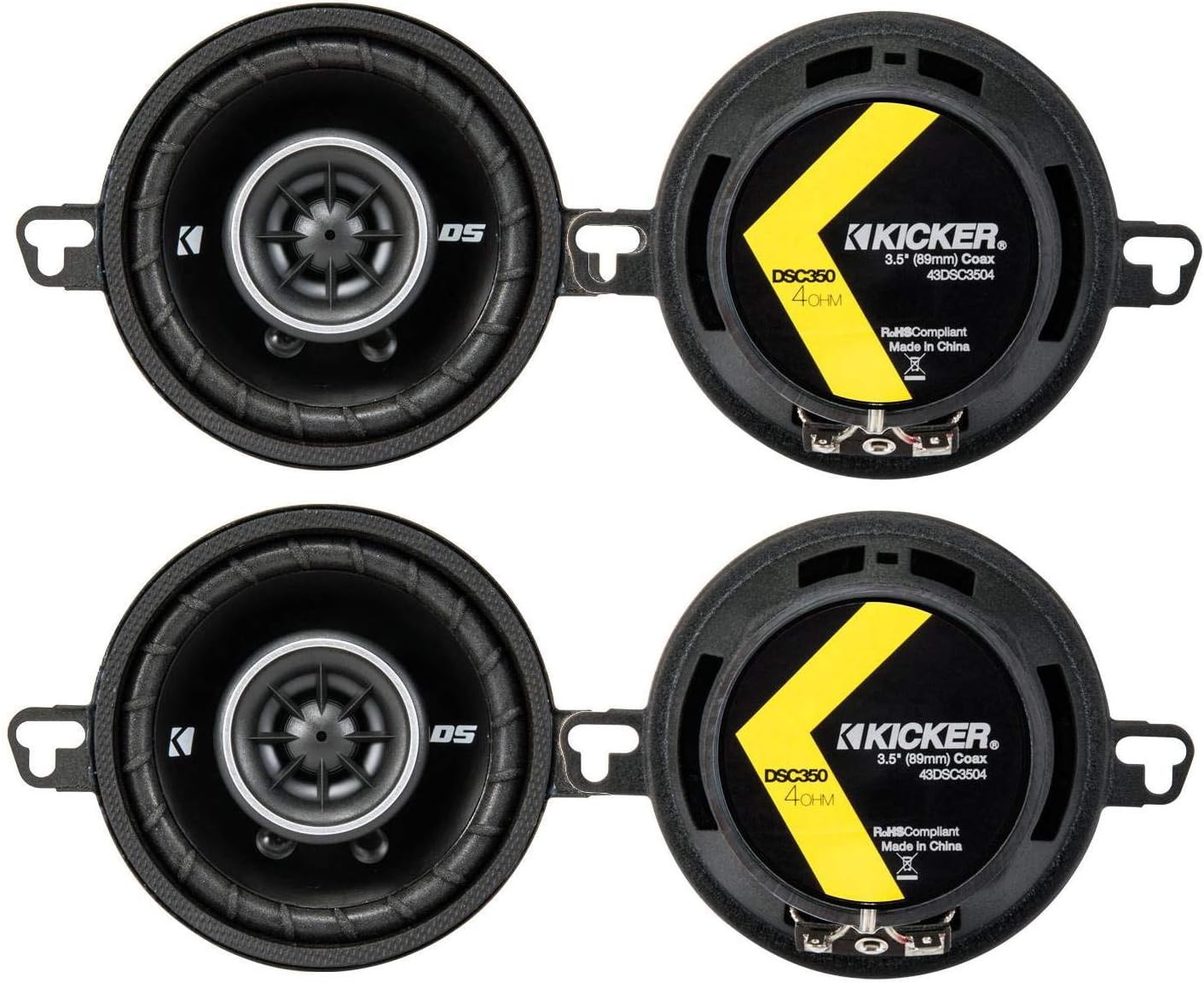 4) Kicker 43DSC3504 3-1/2" 3.5" 160 Watt 2-Way Car Audio Speakers DSC35 DS35