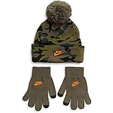 Nike Pom Beanie and Gloves Two-Piece Set (Big Kids) Olive 8-20 (Big Kids)