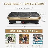 Dripex Vibration Plate Exercise Machine with Resistance Bands Gold view 5