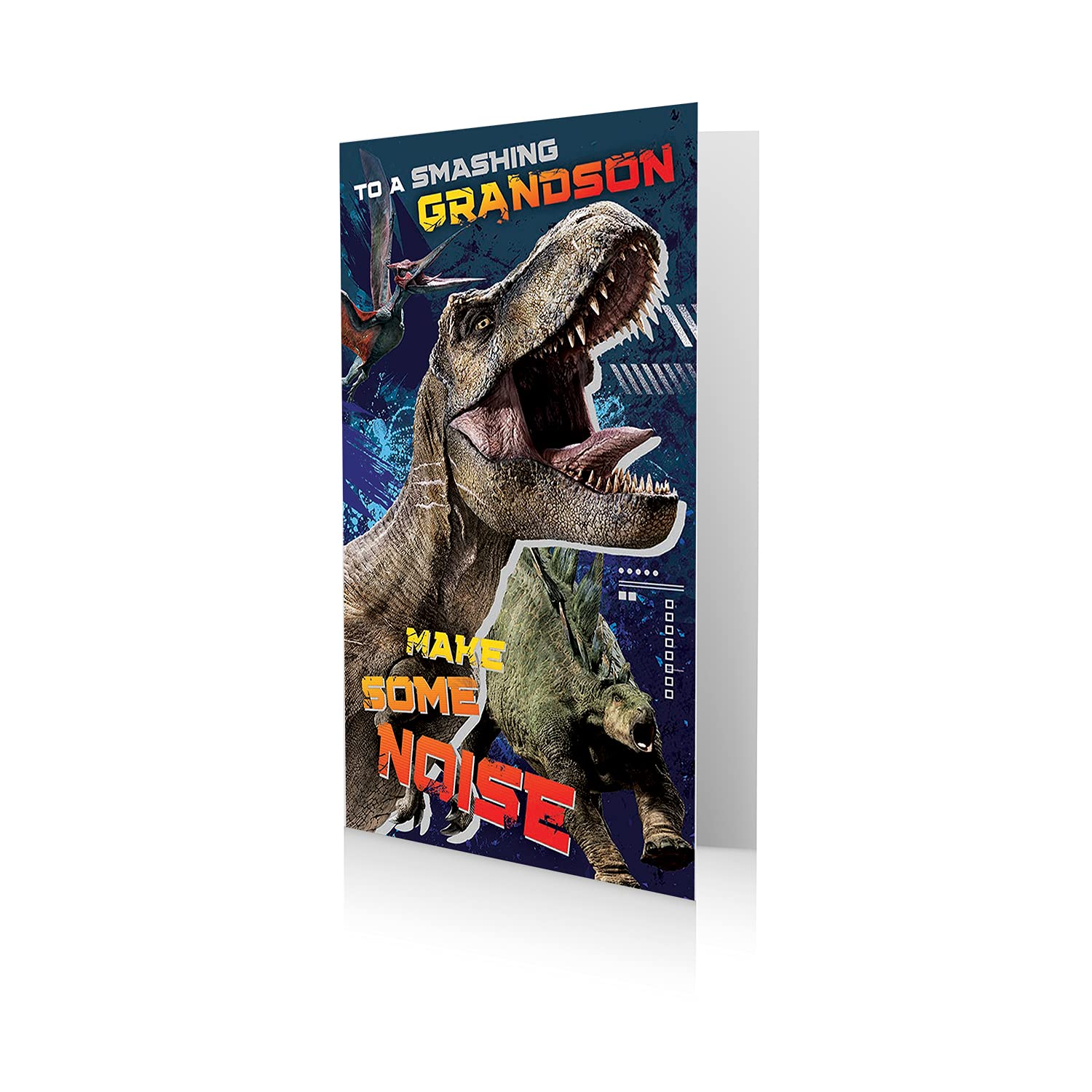 JURASSIC WORLD Official Grandson Birthday Card, Birthday Card for Grandson, JW012