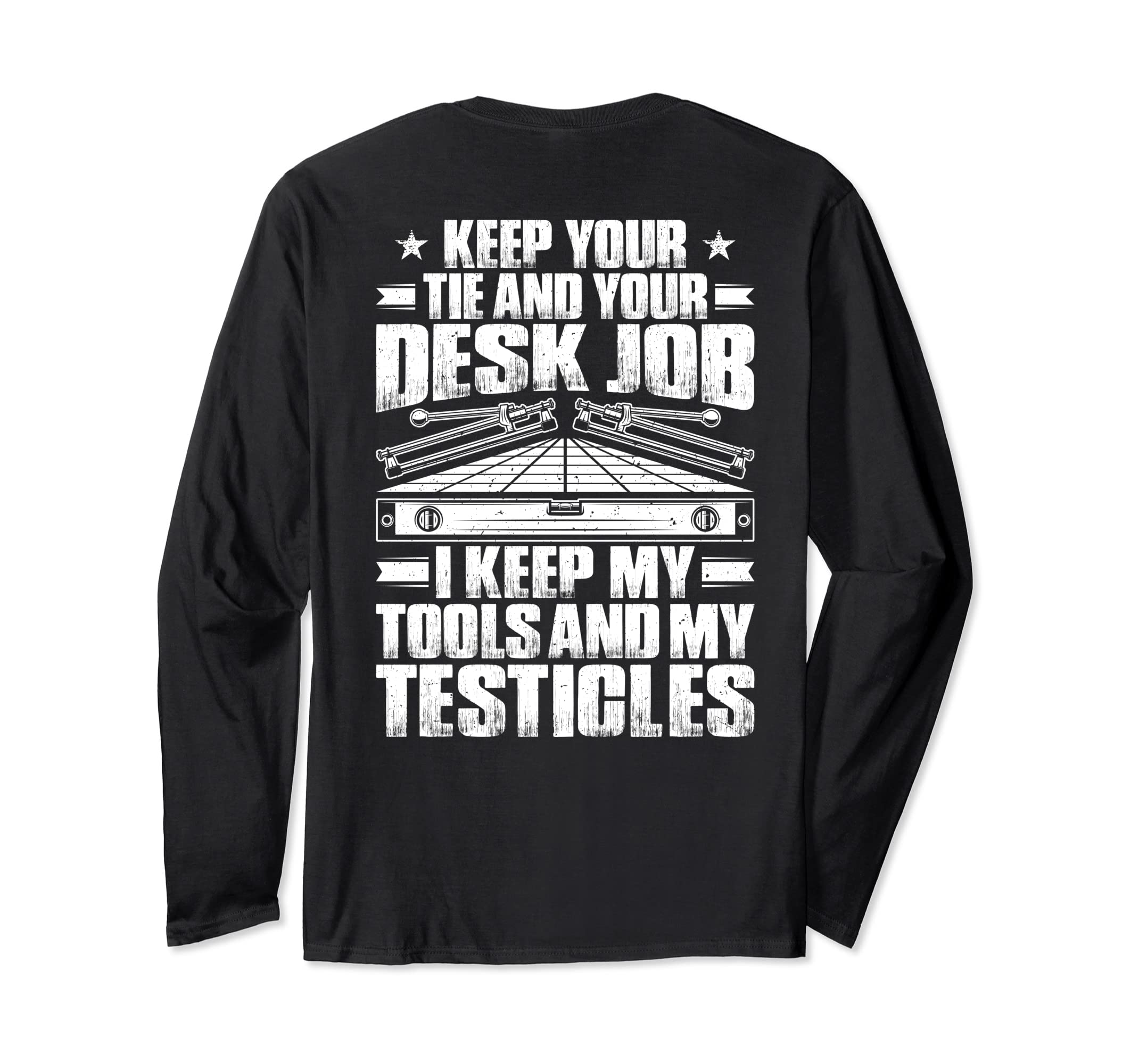 Tile Man I Keep My Tools Tile Setter Floor Tiler Long Sleeve T-Shirt
