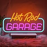 Xixkilly Garage Neon Sign for Wall Decor Hot Rod Garage Neon Light for Man Cave Decor Repair Neon Light Up Sign Colorful Letter Led Neon Light for Garage Man Cave Mall Decoration