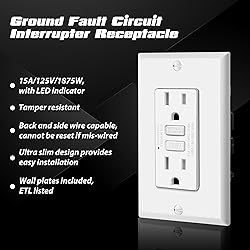ELECTECK 20 Pack GFCI Outlets 15 Amp, Tamper