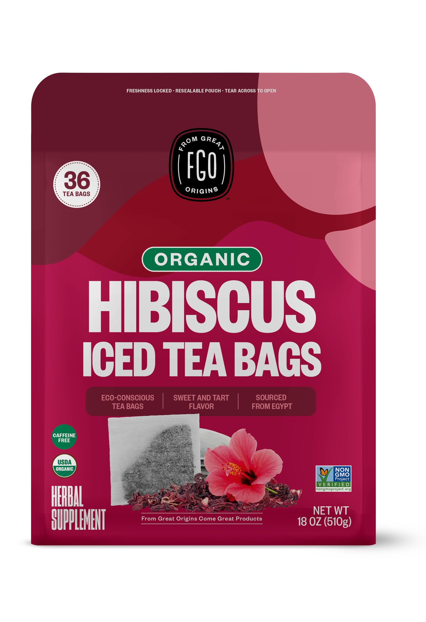 FGO Organic Hibiscus Iced Tea, 36 Eco-Conscious