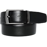 Perry Ellis mens Textured Pattern Buckle Reversible Belt