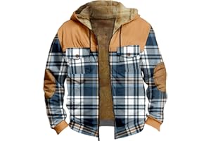 Sherpa Lined Jacket Men,Winter Fleece Jackets For Men Hoodie Big And Tall Full Zip Up Coats Outdoor Work Coat M-6Xl