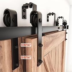 ZEKOO 12 FT Double Track Bypass Barn Door Hardware