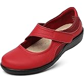 Oviaric Women's Classic Comfort Mary Jane Flats Fashion Casual Dress Shoes Cute Closed Toe Slip On Lightweight Breathable Walking Shoes