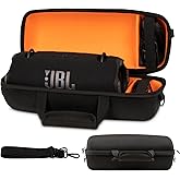 Hard Case Compatible with JBL Xtreme 4/Xtreme 3 Bluetooth Speaker,Travel Carrying Storage Holder Bag with Replacement Shoulder Strap Fit for Charger Adapter and Accessories (Black)
