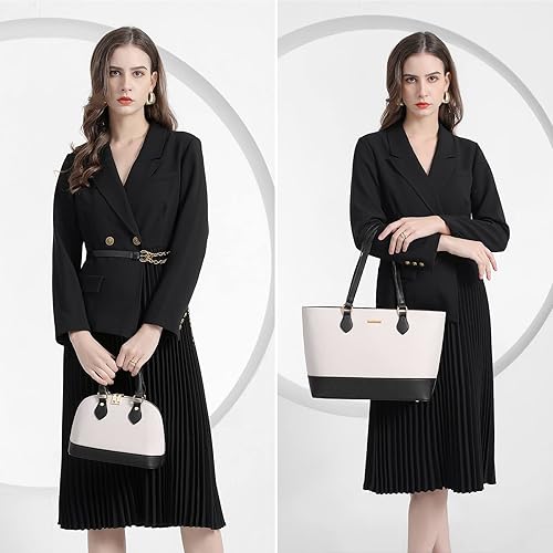 4PCS Women Fashion Handbags Purses Wallet Shoulder Bags Casual Tote Bag  Crossbody Bags, Handbag Set Gift for Ladies Girls (Black/White-b) in Saudi  Arabia | Whizz Totes
