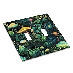 Sghxwp Green Dark Forest Mystical Mushroom Double