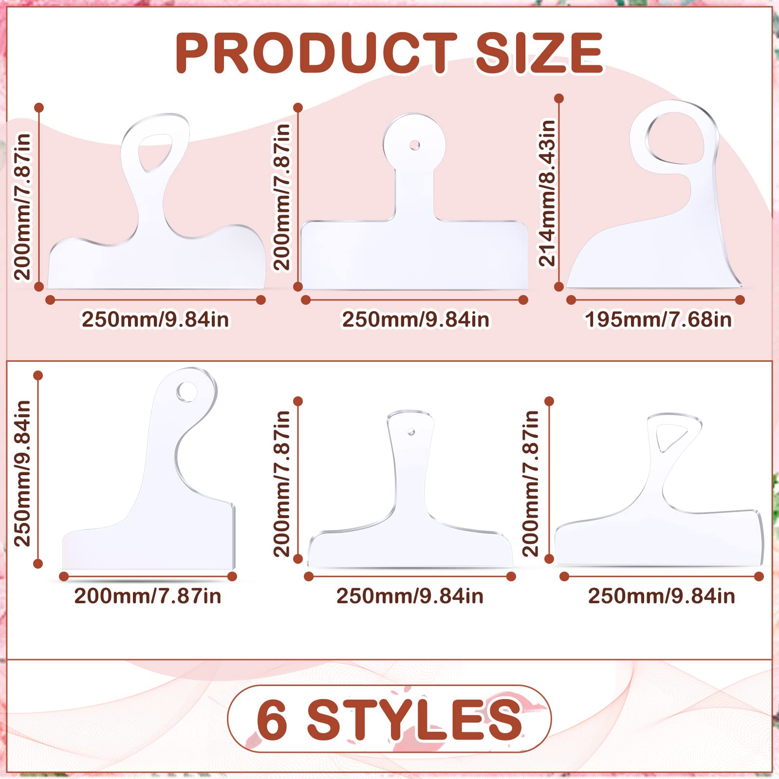 Mua Frienda 6 Pcs Charcuterie Board Template Acrylic Router Template ...