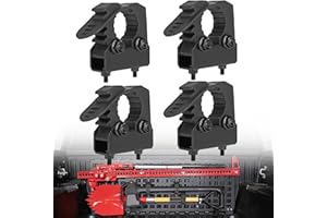 ADTOPI 4 Pack Molle Panel Clamps Universal Truck Bed Mounts Fit 1-3/16’’ to 1-9/16’’ in diameter Tools Quick-Release Shovel Holder Molle Mount for Off-Road Vehicles Trucks Pickups UTV ATV, Black