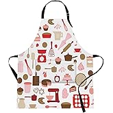Britimes Apron Home Kitchen Cooking Baking Gardening for Women Men With Pockets Cake Cooking Cookie Pastry Chef 32x28 inch
