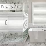 rabbitgoo Static Window Film Privacy Frosted Glass 90x400 cm Stripe view 2
