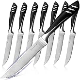 Bellemain Premium Steak Knives Set of 8, Kitchen Knife Sets with Steel Blades for Precise Cutting, Lightweight Steak Knife Se