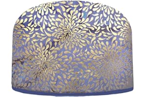 BLUE MOON FINE TEAS Blue Moon Tea Cozy - Blue & Gold Batik Tea Cozy - Large Double Insulated Teapot Tea Cozy - Made in The USA