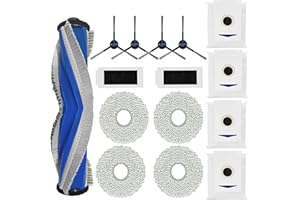 CGYGP Replacement Accessories Compatible with Yeedi M12 PRO+, for Ecovacs DEEBOT T30 Omni T30 PRO MAX Vacuum Cleaner, 1 Main Brush, 4 Side Brushes, 2 Hepa Filters, 4 Mop Pads, 4 dust Bags