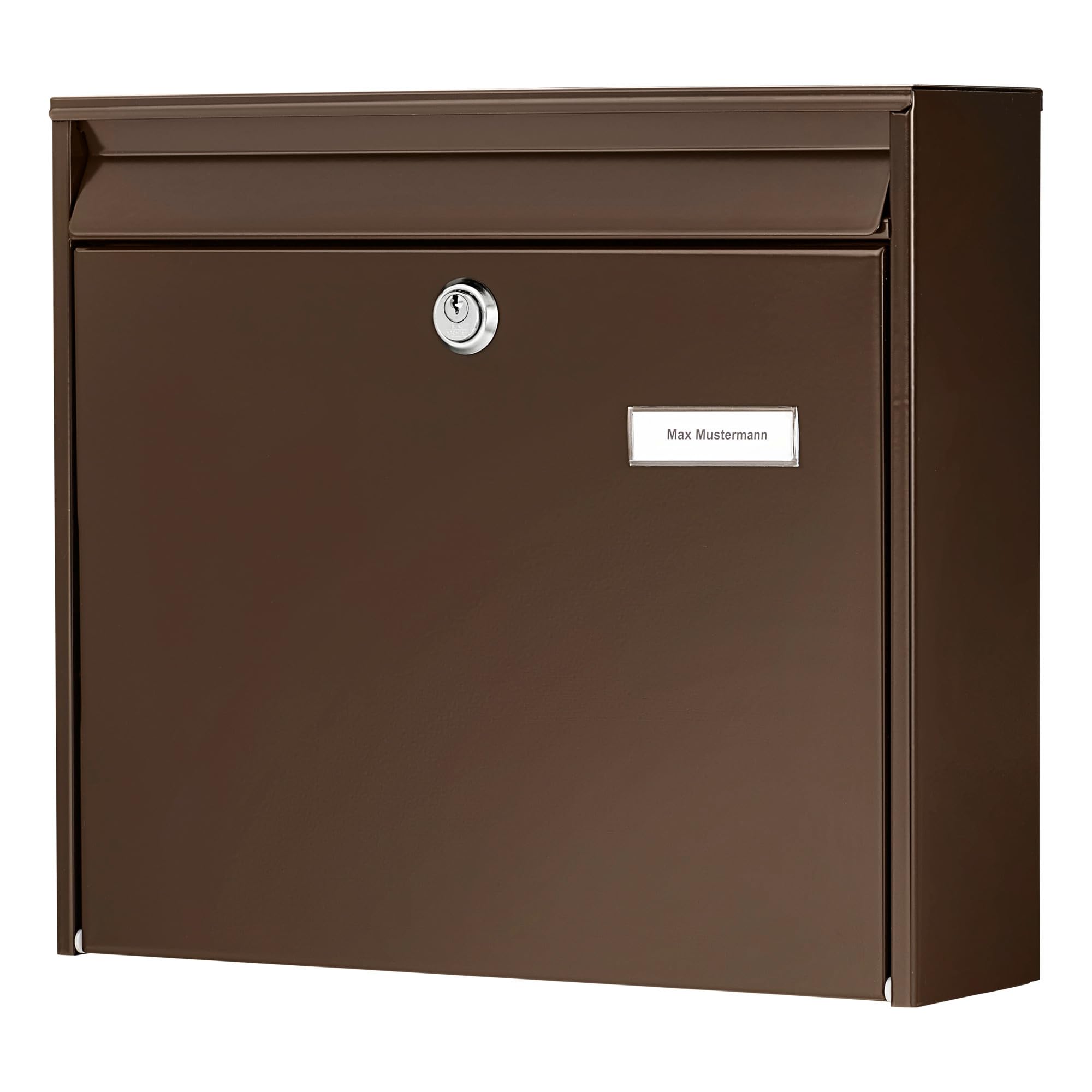 BURG-WÄCHTER, Group Mailbox, Slot Size A4, Galvanised Steel, Potsdam 877 BR, Brown