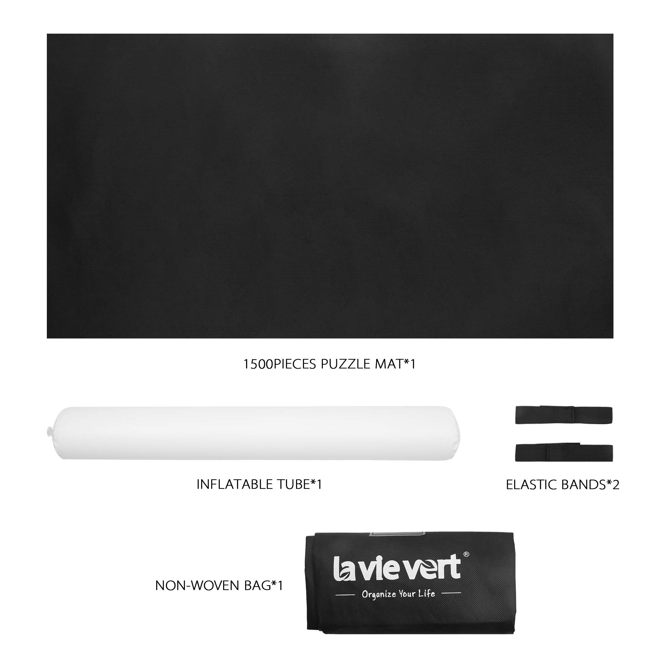 Lavievert 1500 Pieces Jigsaw Puzzle Table with 4 Drawers, Wooden Puzzle Plateau with Puzzle Mat Set and Smooth Surface, Portable Puzzle Board for Adults and Kids