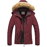 Pursky Women's Waterproof Ski Jacket Winter Snow Coats Fur Hooded Raincoat Parka