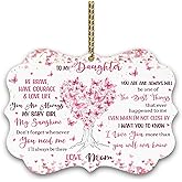 Foxcorner Daughter Christmas Ornament 2025 Tree Decoration Gifts from Mom Mother, Inspirational Xmas Gift Ideas for Her Girls, Mother Daughter Holiday Decor for Christmas Tree Aluminum Ornament