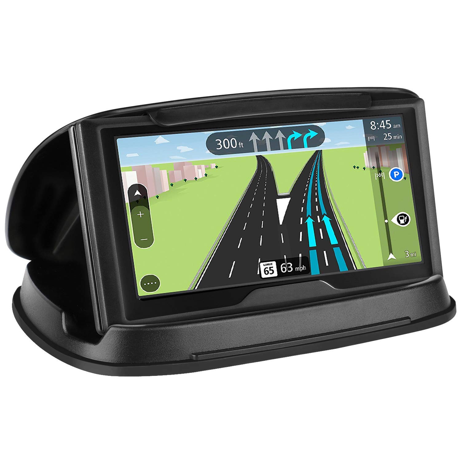 GPS Holder for Car, Cell Phone Holder Car Dashboard,Reusable Silicone Pad Universal Car Mount Cradle Compatible for Garmin GPS, iPhone Xs Mas 8 Plus 7 Plus,Samsung Galaxy S10 S9 S8,3-6.8 inch Phones