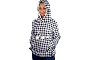 ALYC Pet Pouch Hoodie - Cat Dog Holder Sweatshirt Large Pocket Carrier Pullover Tops for Women