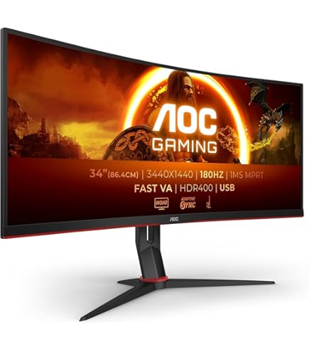 Amazon.com: AOC Gaming CU34G2XP/BK skaerm - WLED - : Electronics