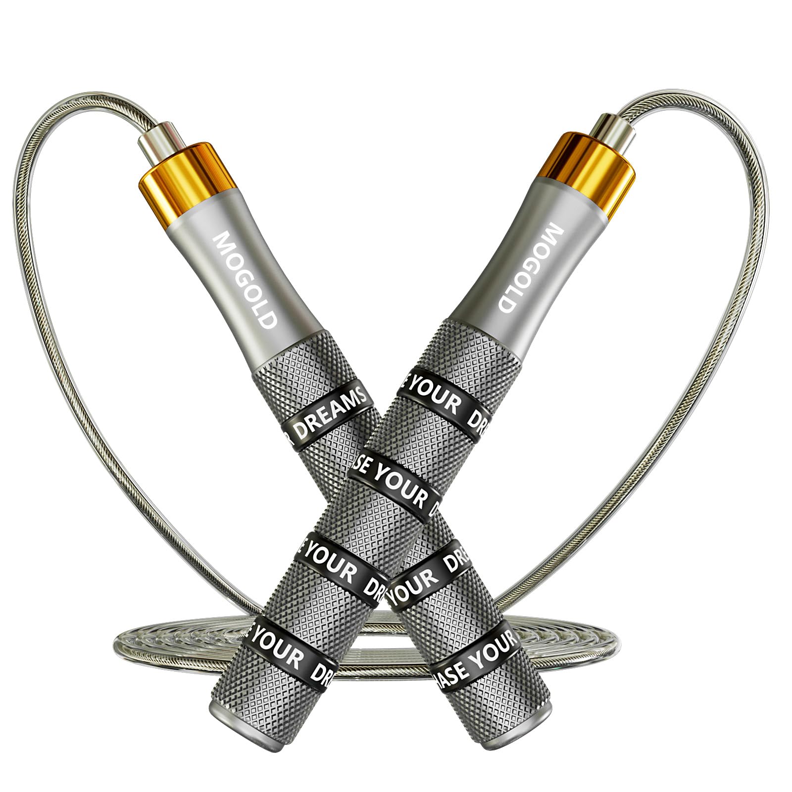 Mogold Ropes Mogold Boxing Jump Rope,Workout Jumprope with Ball Bearing,4mm thick ...