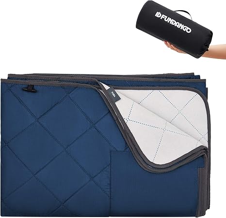 Amazon Com Fundango Multi Purpose Extra Large Waterproof Warm Fleece Blanket With Horn Buckle Pocket Machine Washable For Outdoor Camping Picnic Stadium Beach Park Grass Travel Dog Car 59 X 80 Kitchen Dining