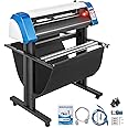 VEVOR Vinyl Cutter 34 Inch Vinyl Cutter Machine Semi-Automatic DIY Vinyl Printer Cutter Machine Manual Positioning Sign Cutting with Floor Stand Signmaster Software