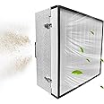 HEPA H14 Filtration Laminar Flow Hood（Include HEPA Filter）,FFU,Updated Fan Filter Unit, Laminar Air Flow Hood (22.6”x22.6”110V), 100/ISO Class 5 Cleanliness, for laboratories/clean rooms/Mushroom Room