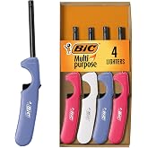 BIC Multi-Purpose Lighters, Candle Collection, 4-Pack | Holiday Candle Lighting, Fireplace Lighting, Long Metal Wand, Christmas Hosting Essential, America's #1 Lighter
