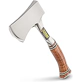 ESTWING Sportsman's Axe, 12" Leather Grip Hatchet, E14A | Made in USA, Compact &amp; Versatile, Genuine Leather Grip, Forged In One Piece, Heavy Duty Sheath