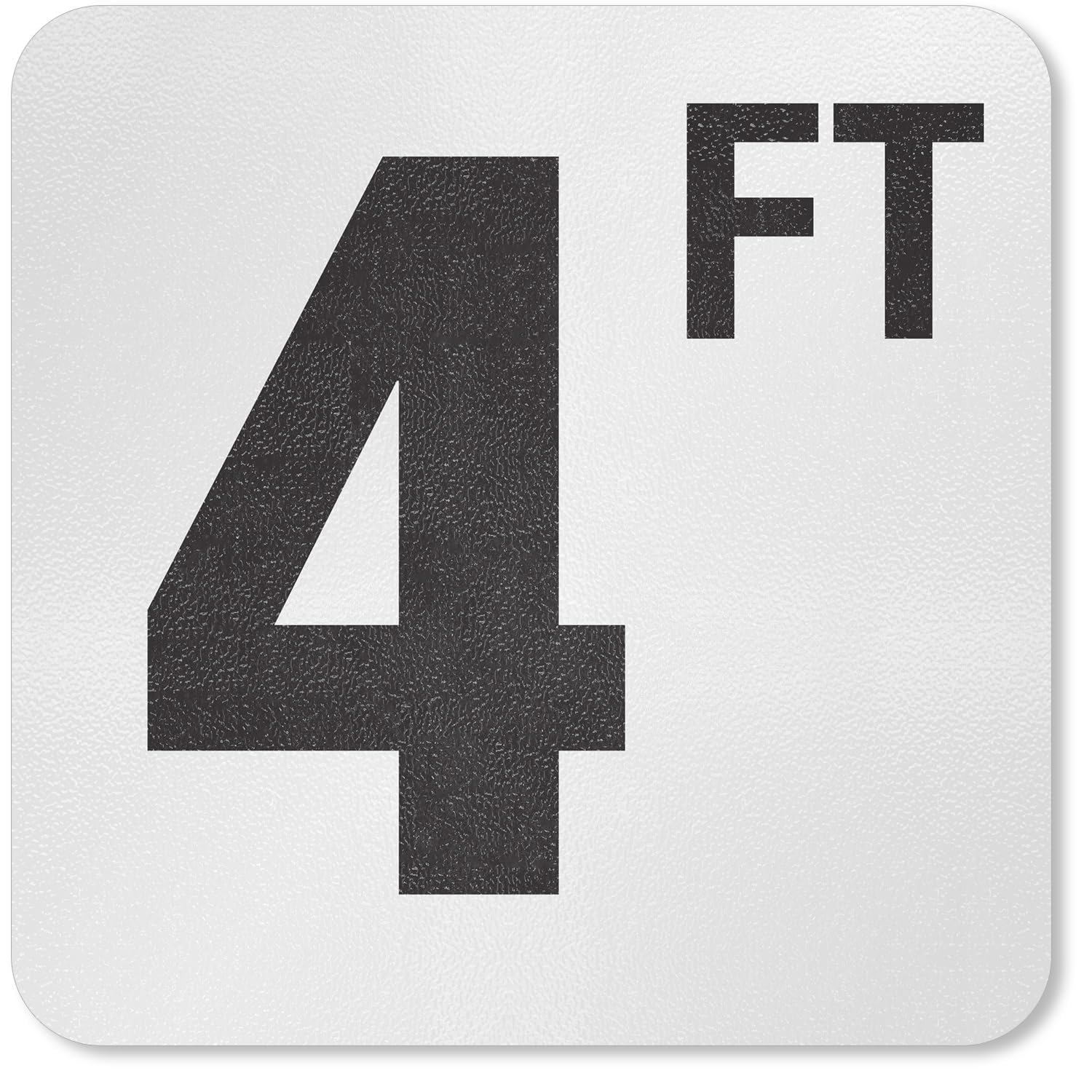 Photo 1 of SmartSign 5 FT Pool Depth Marker | Sign | Sticker, 5" Letter Size, 5.75 x 5.75 inch, 20 mil Thick Laminated Vinyl with SlipSafe Adhesive, Anti-Skid Pebbled Surface, Black and White, Made in USA