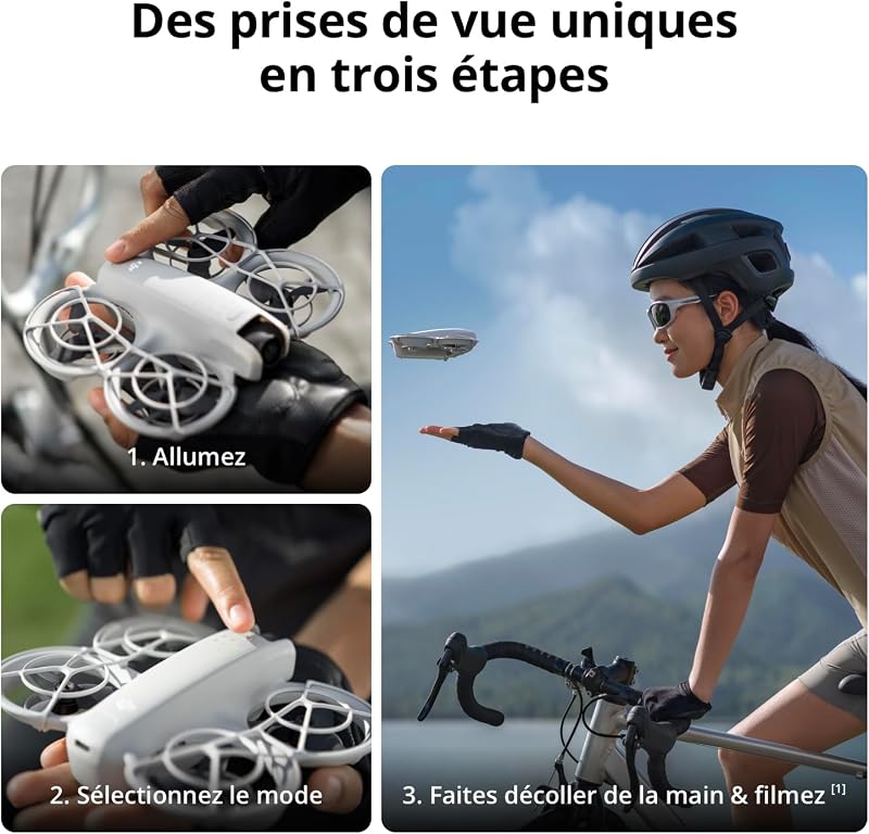 Bundle Fly More DJI Neo, Mini Drone avec Caméra 4K UHD pour Adultes