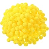 Blulu 500 Pcs 0.5 Inch Polypropylene Pompoms for Craft Making, Small Pom Poms Balls Art and Craft DIY Decorations(Light Yellow)
