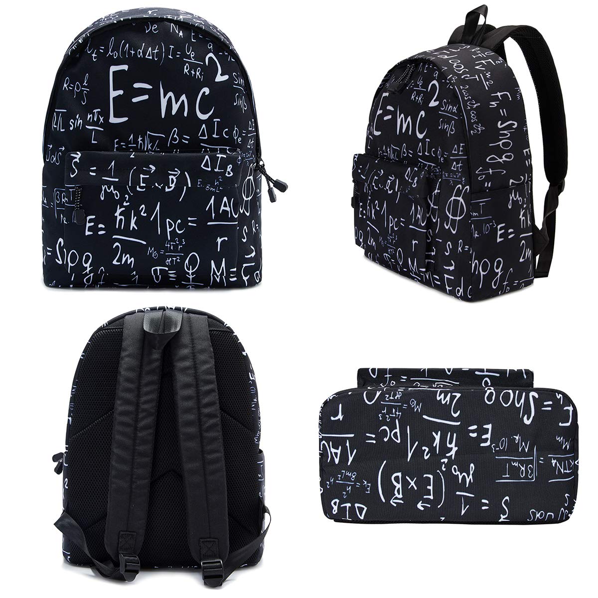 TUONROAD 3D Printed Backpack School Bag Stylish Laptop Daypack Travel Bag Unisex Formula Pattern Children Schoolbag Bookbag