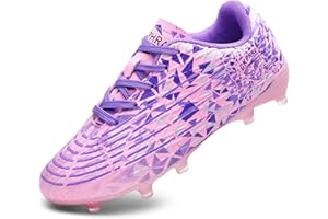 OKPHRA Kids Soccer Cleats Boys Girls Trainning Football Shoes for Little/Big Kid Outdoor Indoor Firm Ground Athletic Turf Lace up