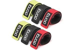 DONQL Fishing Pole Straps Belt Fishing Rod Ties Stretchy Rod Straps Fishing Rod Belt Holders for Casting Rods (3Colors,6Pcs)