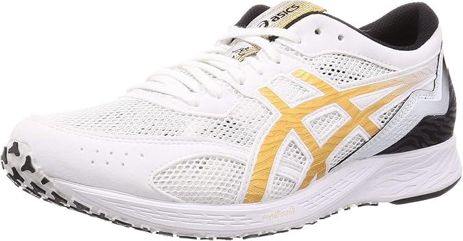 asics gold and white