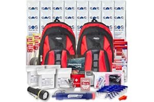 EMERGENCY ZONE Essentials Complete Deluxe Survival Kit 2 & 4 Person | Bug-Out-Bag | Emergency Go Bag Kit for Wildfires, Hurricanes, and Other Natural Disasters