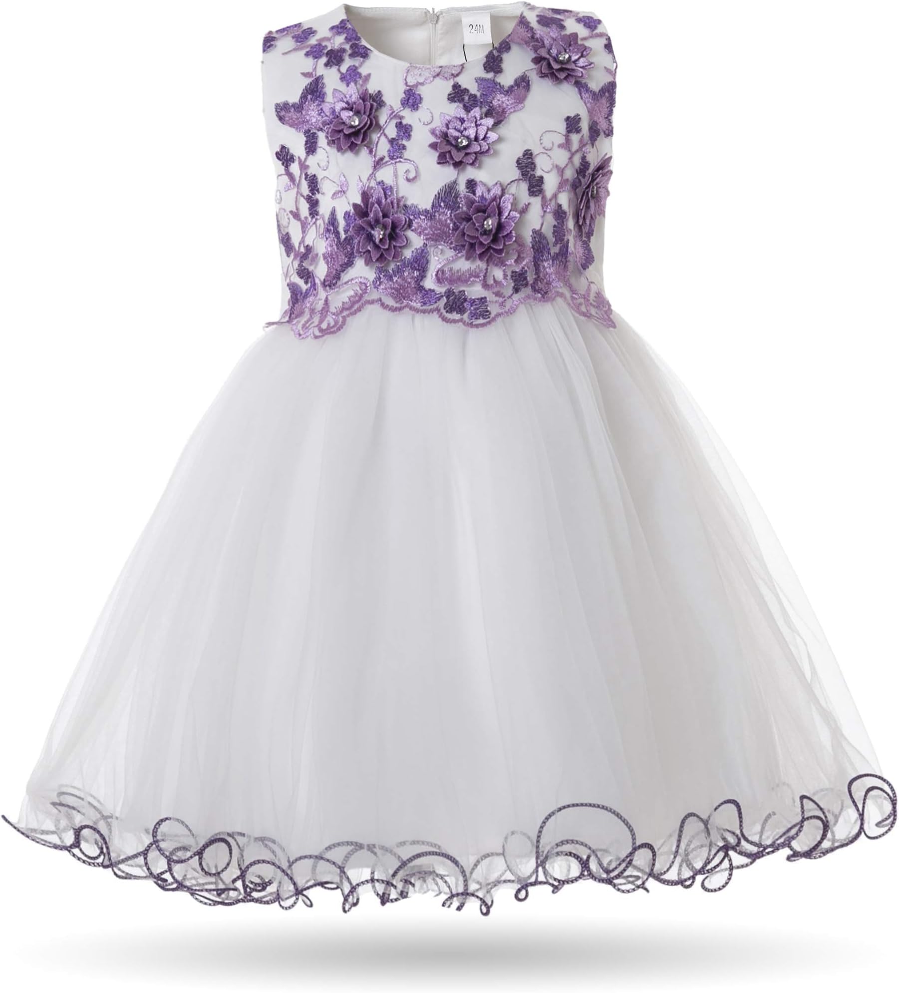 CIELARKO Baby Girl Dress Infant Flower Lace Wedding Party Dresses for 0-24 Months โฆ