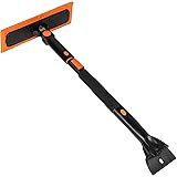 Snow MOOver 39" Extendable Car Snow Foam Brush and Ice Scraper - Foam Grip - Auto Windows Snow Removal Brush Scratch Free - W