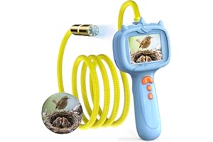 WEWAHIVER Kids Endoscope with Light, Borescope Snake Camera Toy for Kids,STEM Toys for Garden Camping Nature Exploration,Science Toy for Birthday Gifts for Boys & Girls,Aged 4 5 6 7 8 9 10 Years Old (Blue)