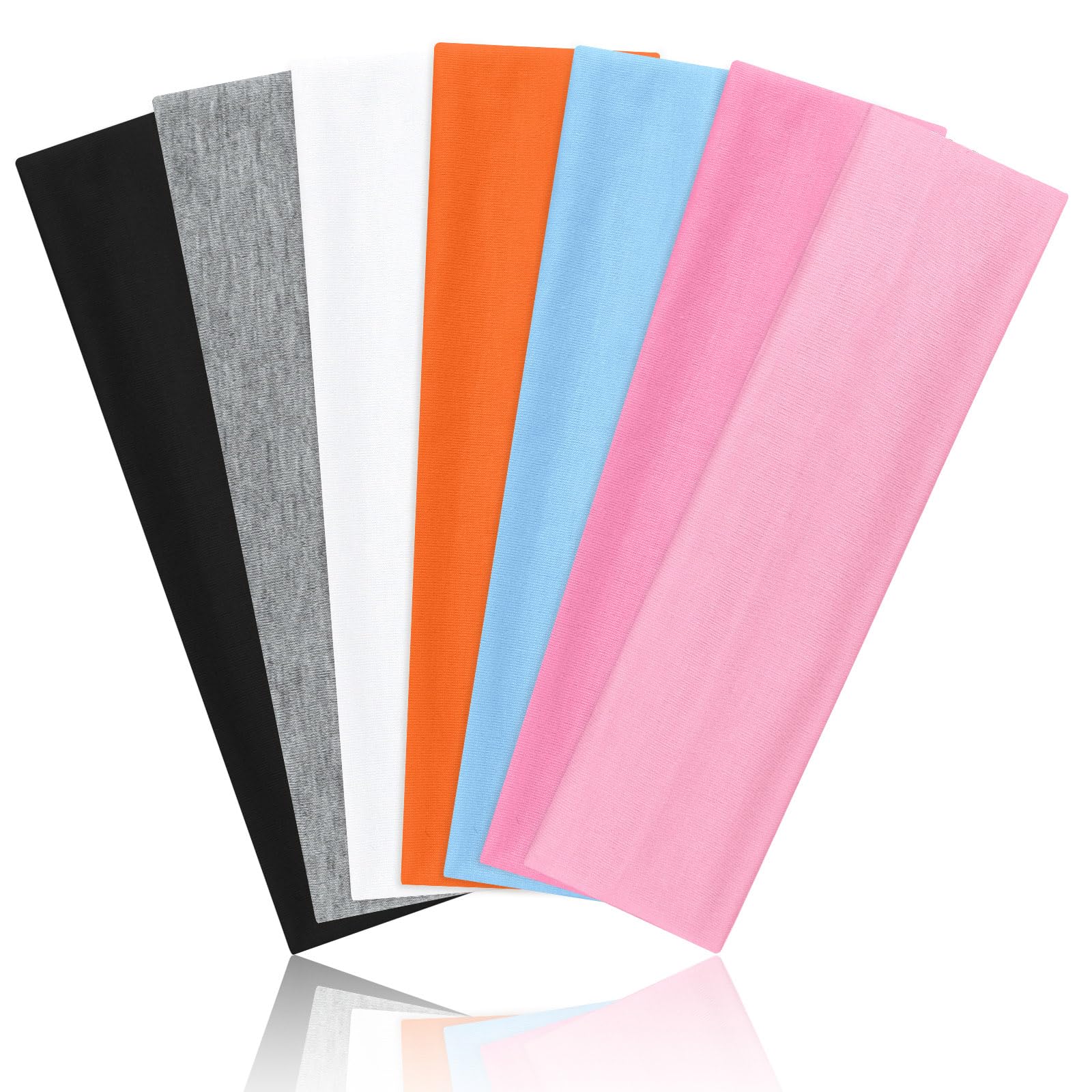 Tumurup Headbands for Women's Hair, 7 PCS Elastic Hair Band Soft Head Band Fashion Headband for Running Yoga Makeup