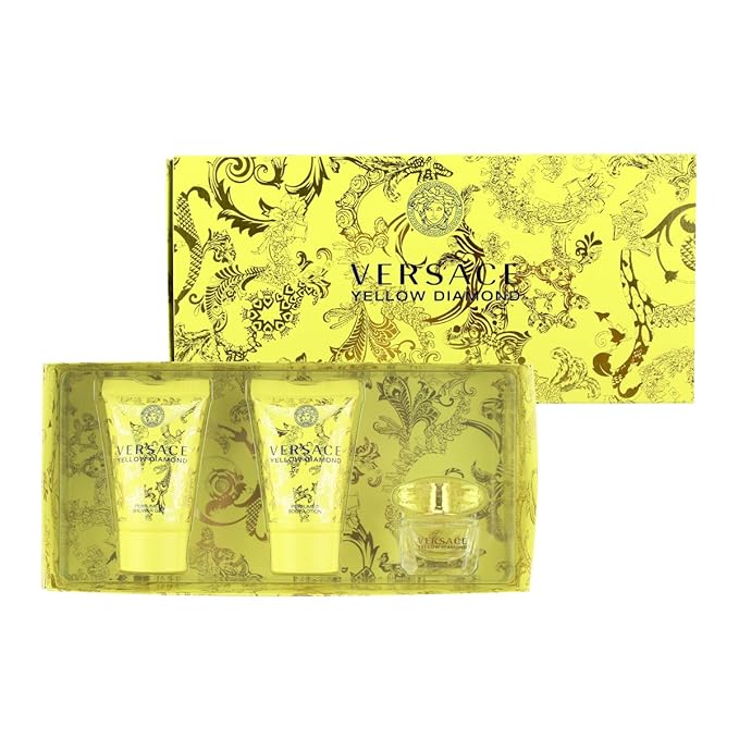 versace yellow diamond gift set bag