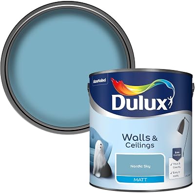 Dulux Walls Ceilings Matt Emulsion Nordic Sky 2.5L Water Based Paint