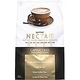 Syntrax Nectar Lattes Whey Protein Isolate, Cappuccino, 2 lb | 32 Servings - Caffeine Free, Lactose Free, Gluten Free &amp; Supports Lean Muscle Recovery